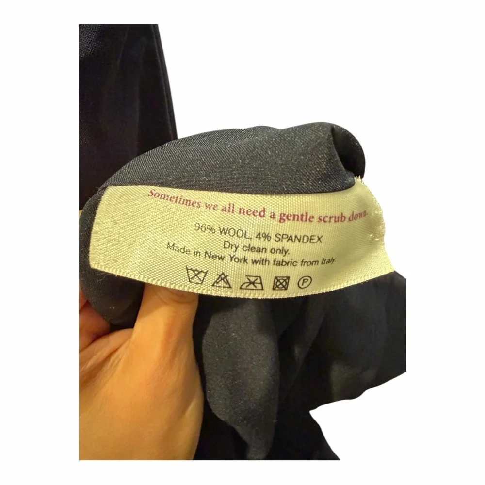 MM.LaFleur Navy Wool Sheath Dress 6 Workwear Career Professional Note Flaw Blue - Picture 9 of 11